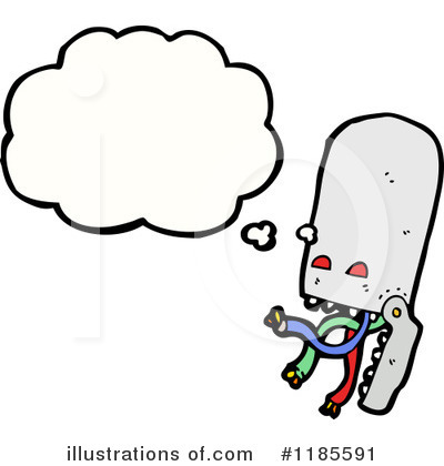 Royalty-Free (RF) Robot Head Clipart Illustration by lineartestpilot - Stock Sample #1185591