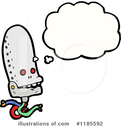 Royalty-Free (RF) Robot Head Clipart Illustration by lineartestpilot - Stock Sample #1185592