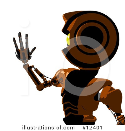 Royalty-Free (RF) Robots Clipart Illustration by Leo Blanchette - Stock Sample #12401