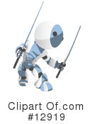 Robots Clipart #12919 by Leo Blanchette