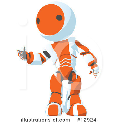 Royalty-Free (RF) Robots Clipart Illustration by Leo Blanchette - Stock Sample #12924