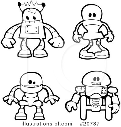 Royalty-Free (RF) Robots Clipart Illustration by AtStockIllustration - Stock Sample #20787