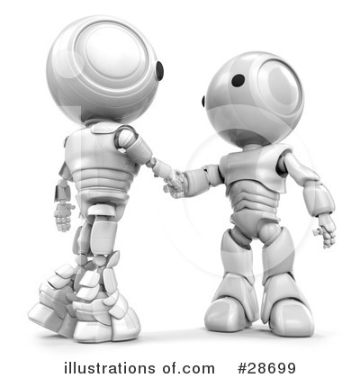 Royalty-Free (RF) Robots Clipart Illustration by Leo Blanchette - Stock Sample #28699