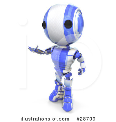 Royalty-Free (RF) Robots Clipart Illustration by Leo Blanchette - Stock Sample #28709