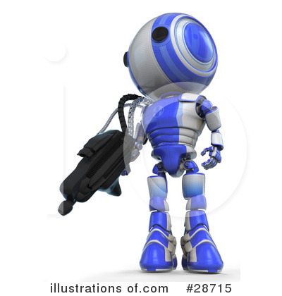 Blue Robot Clipart #28715 by Leo Blanchette