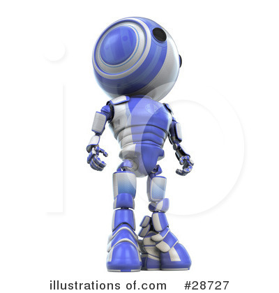 Blue Robot Clipart #28727 by Leo Blanchette