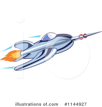 Royalty-Free (RF) Rocket Clipart Illustration by patrimonio - Stock Sample #1144927