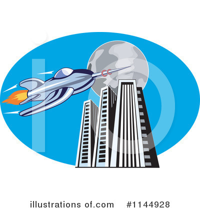 Royalty-Free (RF) Rocket Clipart Illustration by patrimonio - Stock Sample #1144928