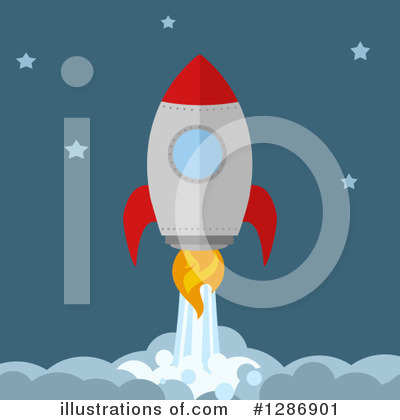 Royalty-Free (RF) Rocket Clipart Illustration by Hit Toon - Stock Sample #1286901