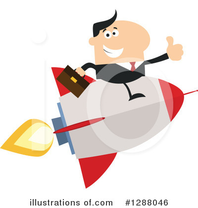 Caucasian Businessman Clipart #1288046 by Hit Toon