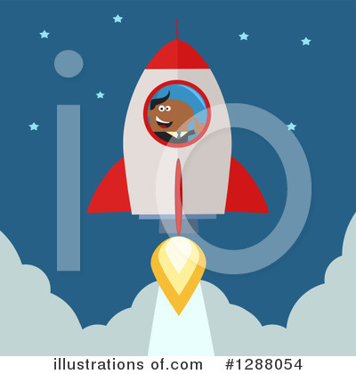 Royalty-Free (RF) Rocket Clipart Illustration by Hit Toon - Stock Sample #1288054