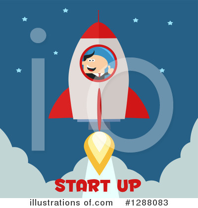 Royalty-Free (RF) Rocket Clipart Illustration by Hit Toon - Stock Sample #1288083