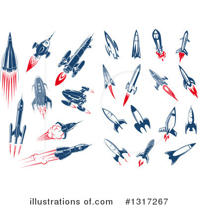 Royalty-Free (RF) Rocket Clipart Illustration by Vector Tradition SM - Stock Sample #1317267