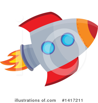 Royalty-Free (RF) Rocket Clipart Illustration by visekart - Stock Sample #1417211
