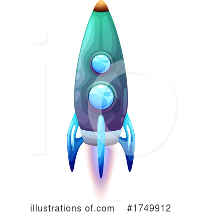 Rocket Clipart #1749912 by Vector Tradition SM
