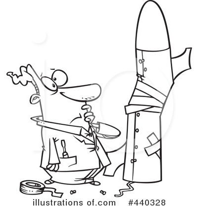 Royalty-Free (RF) Rocket Clipart Illustration by toonaday - Stock Sample #440328