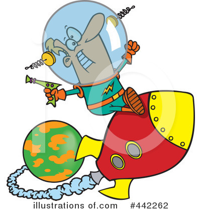 Royalty-Free (RF) Rocket Clipart Illustration by toonaday - Stock Sample #442262