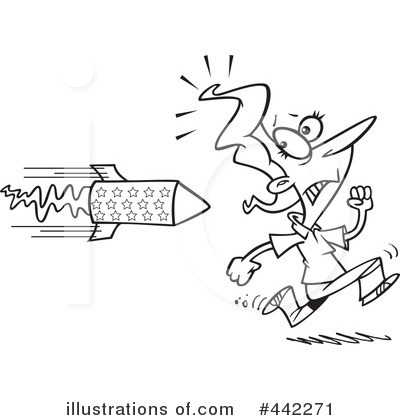 Royalty-Free (RF) Rocket Clipart Illustration by toonaday - Stock Sample #442271