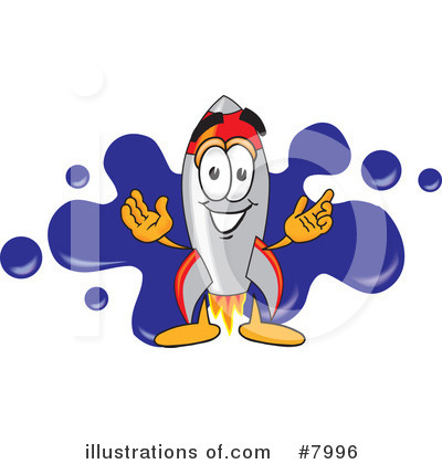 Royalty-Free (RF) Rocket Clipart Illustration by Mascot Junction - Stock Sample #7996
