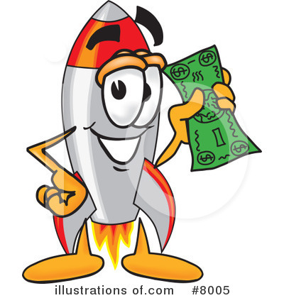 Rocket Mascot Clipart #8005 by Toons4Biz