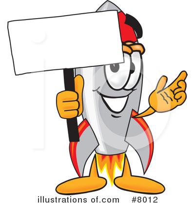 Royalty-Free (RF) Rocket Clipart Illustration by Mascot Junction - Stock Sample #8012