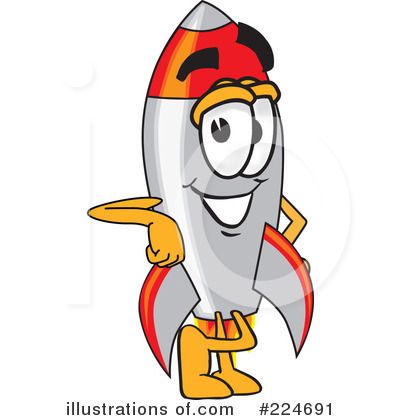 Royalty-Free (RF) Rocket Mascot Clipart Illustration by Mascot Junction - Stock Sample #224691