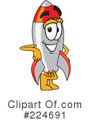 Rocket Mascot Clipart #224691 by Mascot Junction