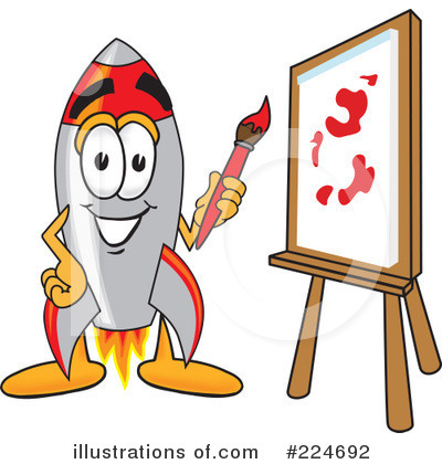 Royalty-Free (RF) Rocket Mascot Clipart Illustration by Mascot Junction - Stock Sample #224692