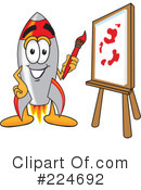Rocket Mascot Clipart #224692 by Mascot Junction
