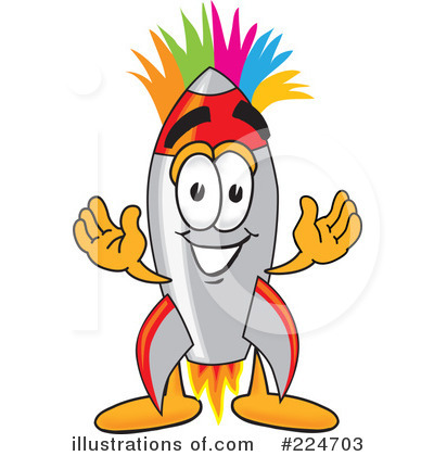 Royalty-Free (RF) Rocket Mascot Clipart Illustration by Mascot Junction - Stock Sample #224703