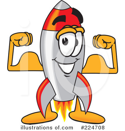 Royalty-Free (RF) Rocket Mascot Clipart Illustration by Mascot Junction - Stock Sample #224708