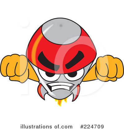 Royalty-Free (RF) Rocket Mascot Clipart Illustration by Mascot Junction - Stock Sample #224709
