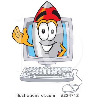 Royalty-Free (RF) Rocket Mascot Clipart Illustration by Mascot Junction - Stock Sample #224712