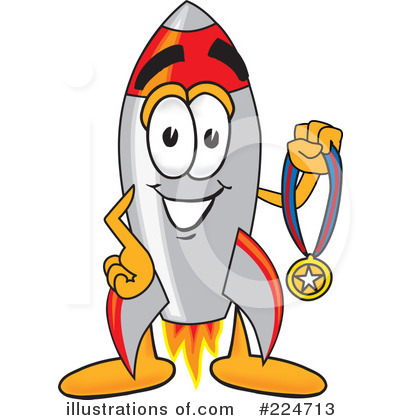 Royalty-Free (RF) Rocket Mascot Clipart Illustration by Mascot Junction - Stock Sample #224713