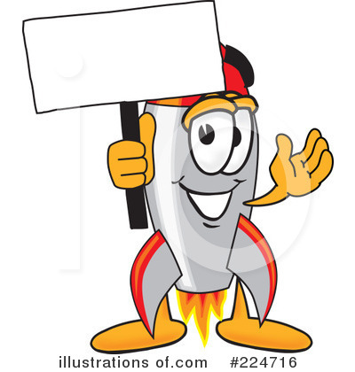 Royalty-Free (RF) Rocket Mascot Clipart Illustration by Mascot Junction - Stock Sample #224716