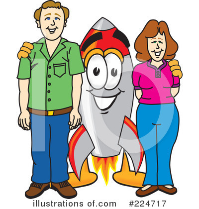 Royalty-Free (RF) Rocket Mascot Clipart Illustration by Mascot Junction - Stock Sample #224717
