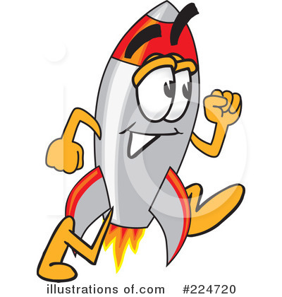 Royalty-Free (RF) Rocket Mascot Clipart Illustration by Mascot Junction - Stock Sample #224720