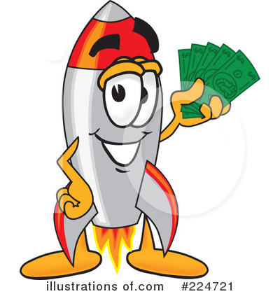 Royalty-Free (RF) Rocket Mascot Clipart Illustration by Mascot Junction - Stock Sample #224721