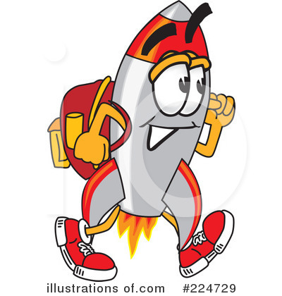 Royalty-Free (RF) Rocket Mascot Clipart Illustration by Mascot Junction - Stock Sample #224729