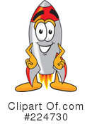 Rocket Mascot Clipart #224730 by Toons4Biz