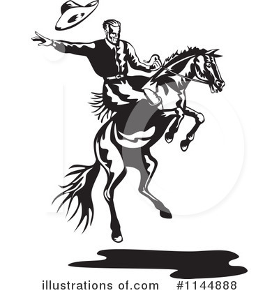 Royalty-Free (RF) Rodeo Clipart Illustration by patrimonio - Stock Sample #1144888