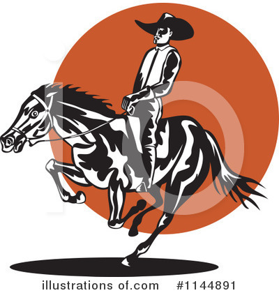 Royalty-Free (RF) Rodeo Clipart Illustration by patrimonio - Stock Sample #1144891