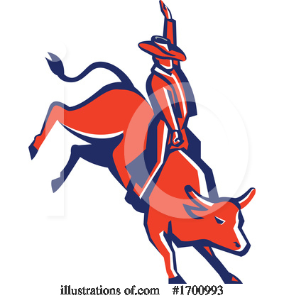 Royalty-Free (RF) Rodeo Clipart Illustration by patrimonio - Stock Sample #1700993
