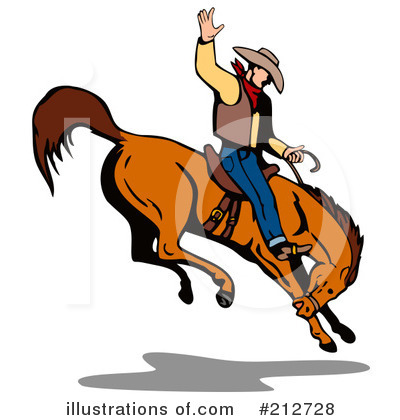 Royalty-Free (RF) Rodeo Clipart Illustration by patrimonio - Stock Sample #212728