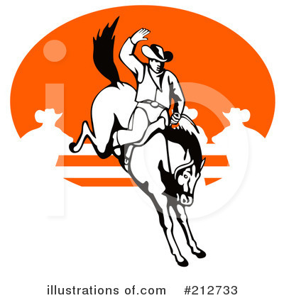 Royalty-Free (RF) Rodeo Clipart Illustration by patrimonio - Stock Sample #212733