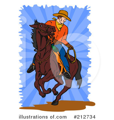 Royalty-Free (RF) Rodeo Clipart Illustration by patrimonio - Stock Sample #212734
