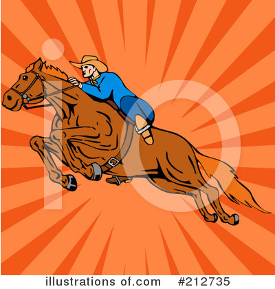 Royalty-Free (RF) Rodeo Clipart Illustration by patrimonio - Stock Sample #212735