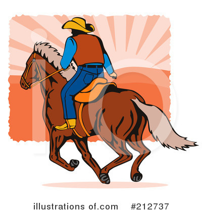 Royalty-Free (RF) Rodeo Clipart Illustration by patrimonio - Stock Sample #212737