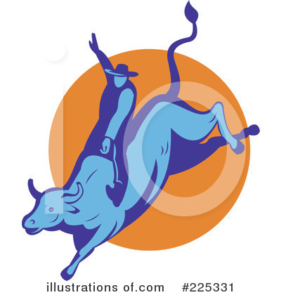 Royalty-Free (RF) Rodeo Clipart Illustration by patrimonio - Stock Sample #225331