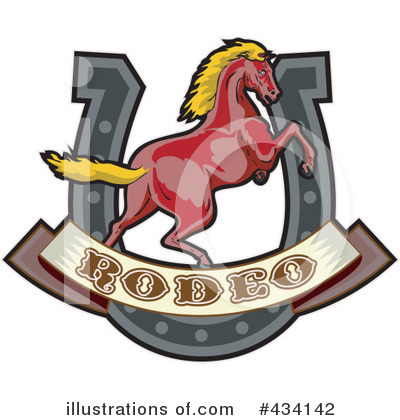 Royalty-Free (RF) Rodeo Clipart Illustration by patrimonio - Stock Sample #434142
